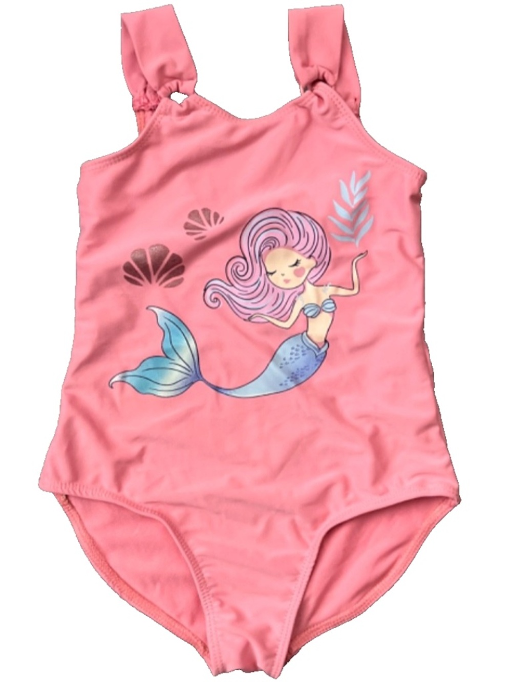 Young Hearts Swim Girl's Pink Mermaid One-Piece Swimsuit Size 6